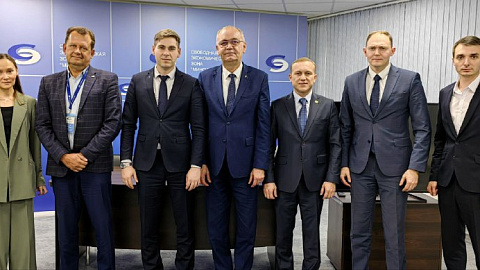 A working meeting of the administration's leadership with the delegation of the Republic of Bashkortostan headed by Deputy Minister of Economic Development and Investment Activity was held at the business platform of the FEZ "Minsk" administration
